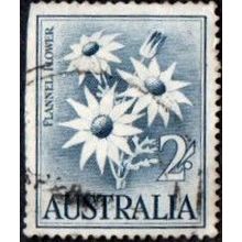 Australia 1959-64 Pre-Decimal QE II 2/-d Fkannel Flower. Fine Used