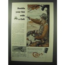 1951 Colt Challenger Pistol Ad - Double Your Fun
