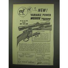 1950 Weaver KV Scope Ad - New Variable Power!