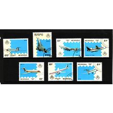 NICARAGUA 1986 AIRCRAFT SET 7 VALS FINE USED #3