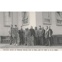 National Union Of Seamen Strike Isle Of Man Rare Postcard