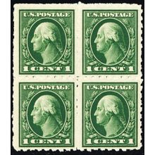 408 Var, Mint NH Kansas City Roulette Block * RARE *** Stuart Katz