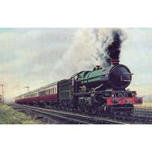 GWR Cornish Riviera Express Train at Reading King Class 4-6-0 Postcard