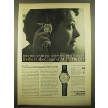 1961 Bulova Accutron Spaceview Watch Advertisement - Have you heard new sound