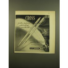1961 A.T. Cross Pens and Pencils Ad - feather balance