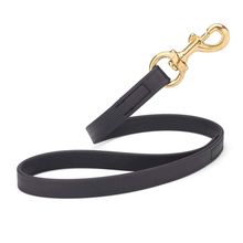 Dog Pet Leash with Brass Hardware W 3/4” L 20”, Black