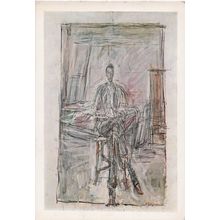 Alberto Giacometti Seated Man 1949 Tate Gallery Painting Postcard