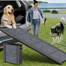 Dog Ramp for Car, 63" Long & 17" Wide Folding Portable Pet Stair Ramp with Non-S