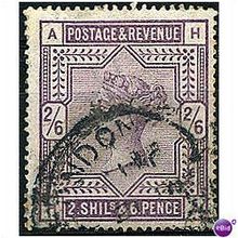 1883 SG178 2/6d Lilac Fine Used (Crease) "BC"