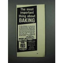 1959 Clabber Girl Baking Powder Ad - Important