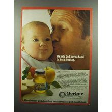 1980 Gerber Apple Juice Ad - Hand in Pat's Feeding