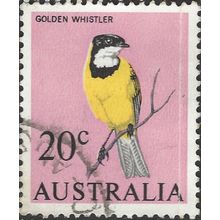 AUSTRALIA, BIRD, Golden Whistler, pink 1966, 20c, #3