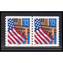 2913 32c U.S. Flag Over Porch Very Fine MNH SG CNP Left 22222 PA1704