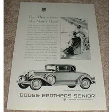 1929 Dodge Senior Coupe Car Ad, Masterpiece!!