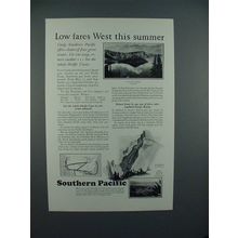 1928 Southern Pacific Lines Railroad Ad - Low Fares