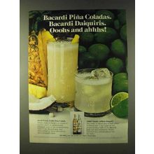 1979 Bacardi Rum Ad - Pina Coladas Daiquiris
