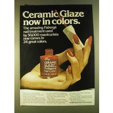 1980 Faberge Ceramic Glaze Professional Nail Color Ad