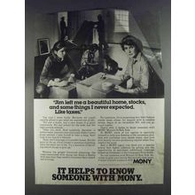 1980 MONY Insurance Ad - Jim Left Me A Home