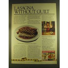 1980 Weight Watchers Frozen Meals Ad - Lasagna Guilt