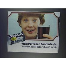 1980 Welch's Grape Juice Ad - Frozen Concentrate