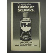 1979 WD-40 Oil Ad - For Anything That Sticks or Squeaks