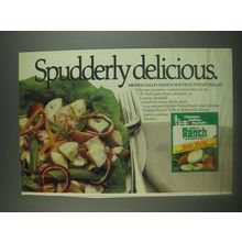 1985 Hidden Valley Ranch Dressing Ad - Nouvelle Potato Salad Recipe