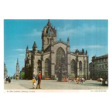 ST. GILES CATHEDRAL, Edinburgh, .unused vintage postcard =