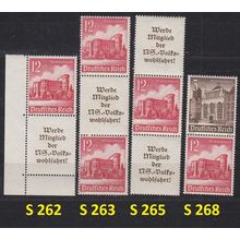 GERMANY REICH [Zdr] S258-S269 ex ( **/mnh ) [02] Bauwerke