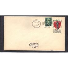 Cover 1317 5c Johny Appleseed 1278 Jefferson (No Cachet-Label/A) CV41459