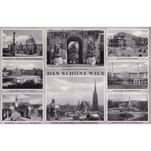Das Schone Wien Austria Multi View Old Postcard