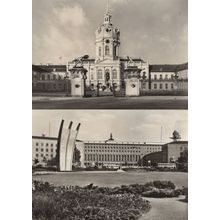 Entrance To Telpelhof Airport Athlete Statue Germany Berlin 2x Postcard s