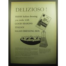 1958 Good Seasons Salad Dressing Mix Ad - Delizioso!