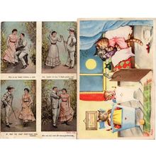 Mouse In Cats Bedroom Dutch Holland 2x Comic Old Postcard