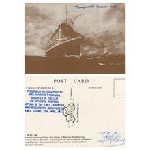 Margaret Howman of RMS Carpathia Titanic Ship Hand Signed Photo Postcard