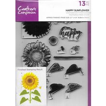 Crafter's Companion. Happy Sunflower Clear Stamp Set. Stamping Cardmaking Crafts