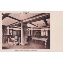 Billiard Room Regina Hotel Alpenruhe Grindelwald Switzerland Old Postcard