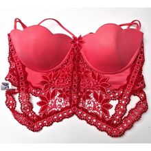 Cristina Iaia Rare Vintage Y2K Longline Pink Bralette 34C