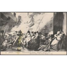 Bataille á Jersey en 1781, Tableau de la Cour Royale, c.1910 - Lévy CPA LL74