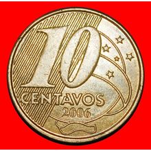 ⰆHORSE 1998-2024:BRAZIL★10 CENTAVOS 2006! PEDRO I 1798-1834★LOW START★NO RESERVE