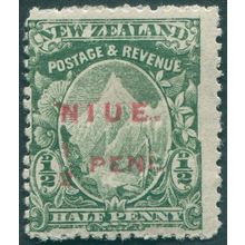 Niue 1902 ½d green Perf 14 SG3 unused