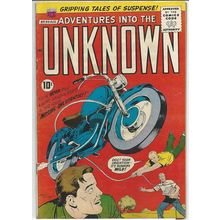 ADVENTURES INTO THE UNKNOWN #99 MOTORCYCLE cover