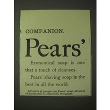 1900 Pears' Soap Ad - Pears' Economical soap is one that a touch of cleanses