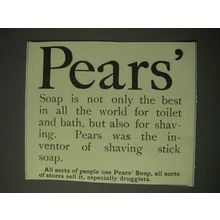 1900 Pears' Soap Ad - Pears' Soap is not only the best in all the world