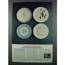 1962 Allied Chemical Ad - Melamine Dinnerware