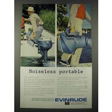 1965 Evinrude Sportwin Outboard Motor Ad - Noiseless Portable