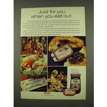 1973 Kraft Ad - Grape Jelly, Strawberry Jam, Dressing