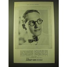 1924 Shur-On Optical Spectacles & Eyeglasses Ad - Good taste decrees