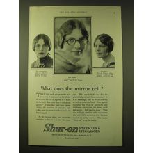 1924 Shur-On Optical Spectacles & Eyeglasses Ad - What does the mirror tell?