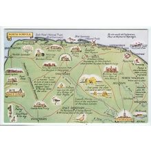 North Norfolk Map Postcard 129