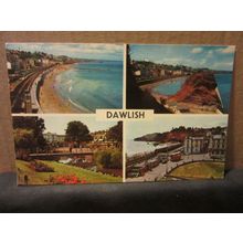 multiview, DAWLISH, DEVON used vintage postcard 1972 pm =